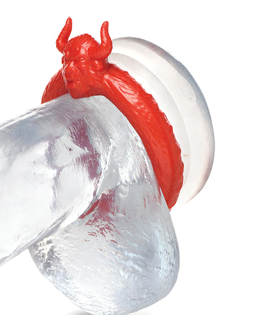 Creature Cocks Beast Mode Silicone Cock Ring - Red - GreatEagleInc