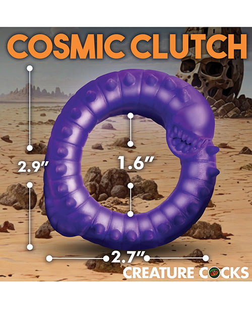 Creature Cocks Slitherine Silicone Cock Ring - Purple - GreatEagleInc