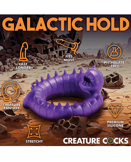 Creature Cocks Slitherine Silicone Cock Ring - Purple - GreatEagleInc