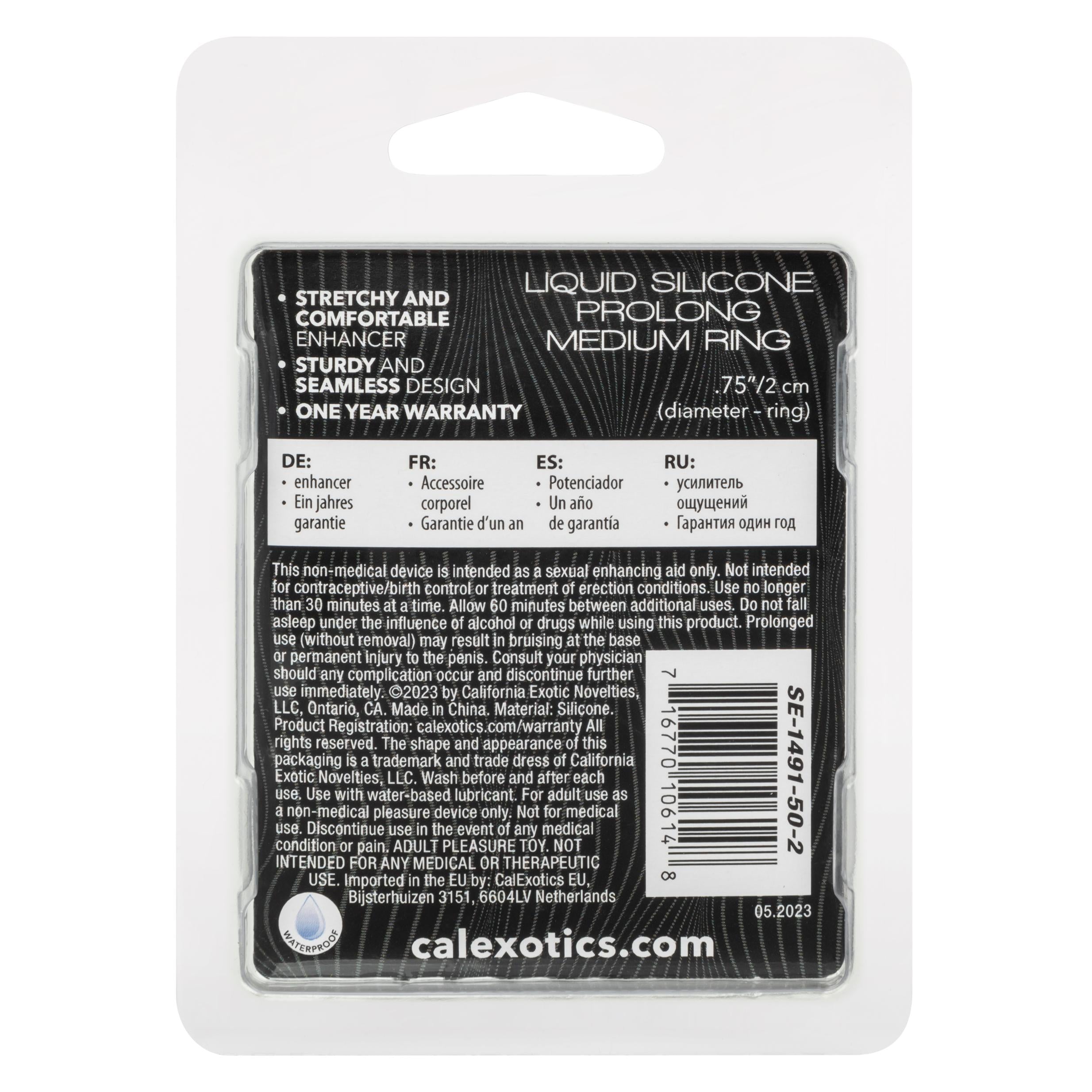 Alpha Liquid Silicone Prolong Medium Ring - Black - GreatEagleInc