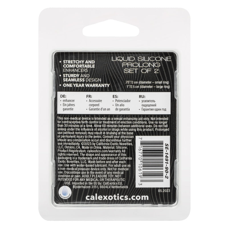 Alpha Liquid Silicone Prolong Set of 2 - Black/gray - GreatEagleInc