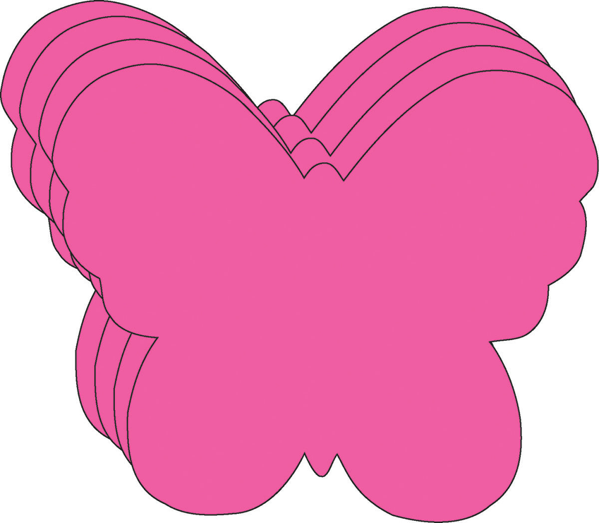Large pink butterfly foam cut-out with layered wings