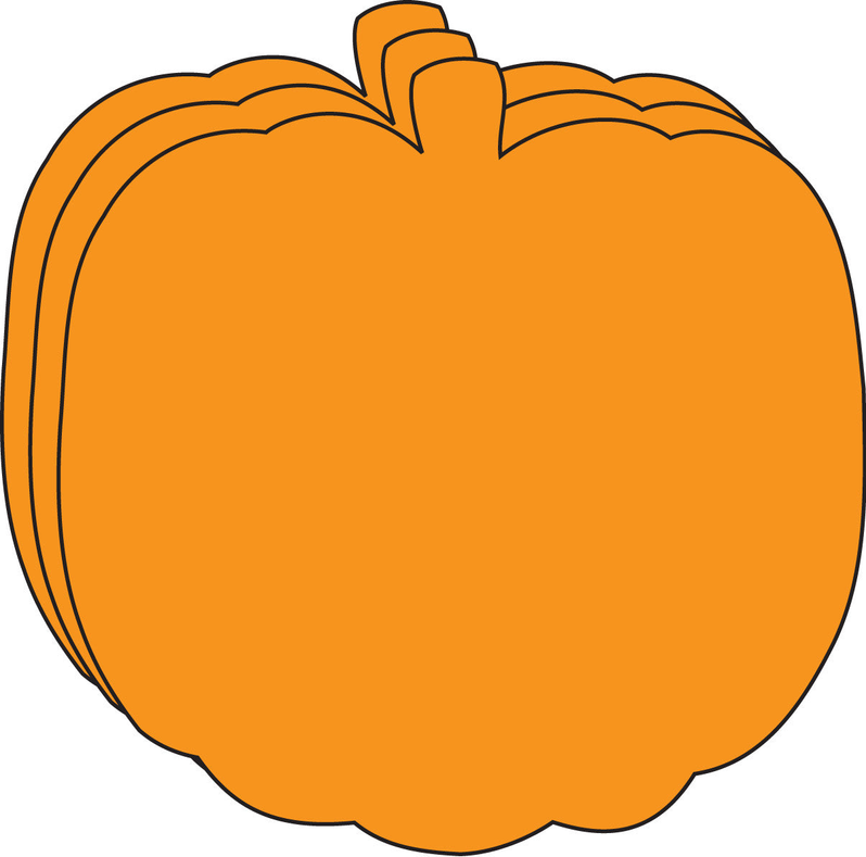 Large orange pumpkin foam cut-out with scalloped edges