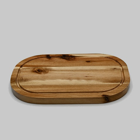 Acacia Serving Rounded cutting Board - Wood / Set of 3 / 12" X 8" - Kitchen