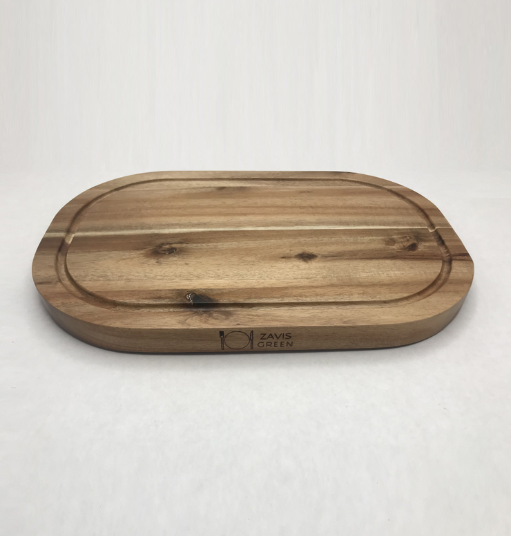 Acacia Serving Rounded cutting Board - Wood / Set of 3 / 12" X 8" - Kitchen