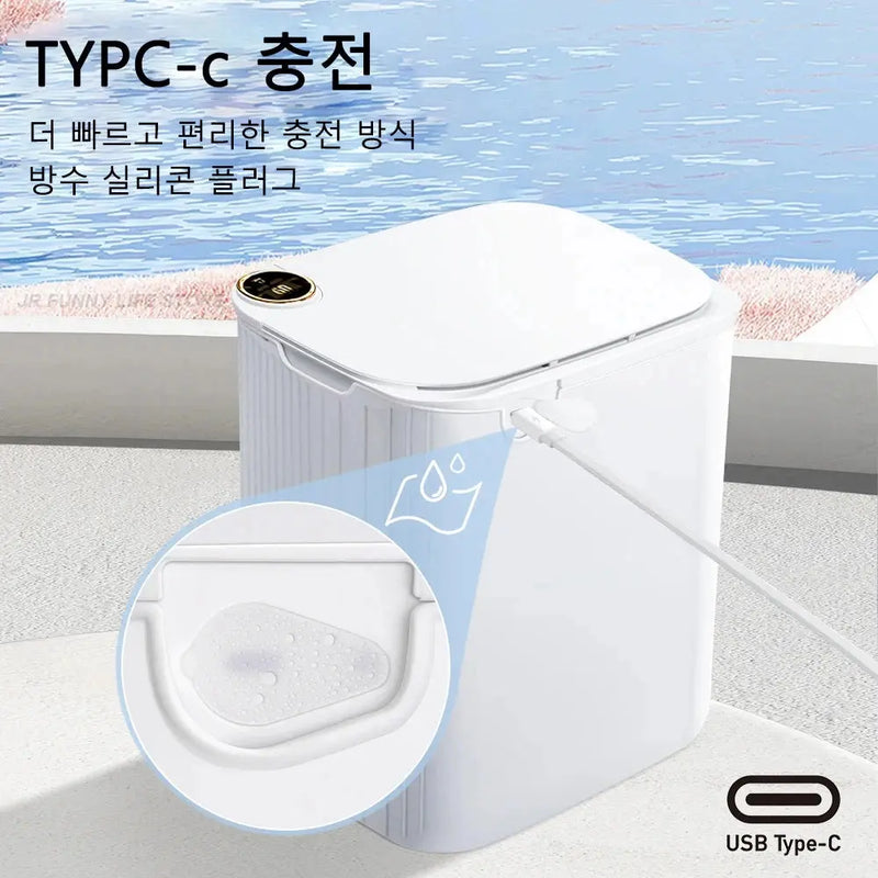 20L Smart Sensor Trash Can With Display Type-C Recharging Automatic Wastebin For Bathroom Kitchen Toilet Wastebasket Smart home GreatEagleInc
