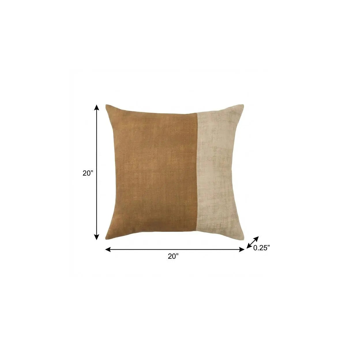 20" Almond And Beige Patchwork Cotton Throw Pillow Cover Homeroots Home Decor