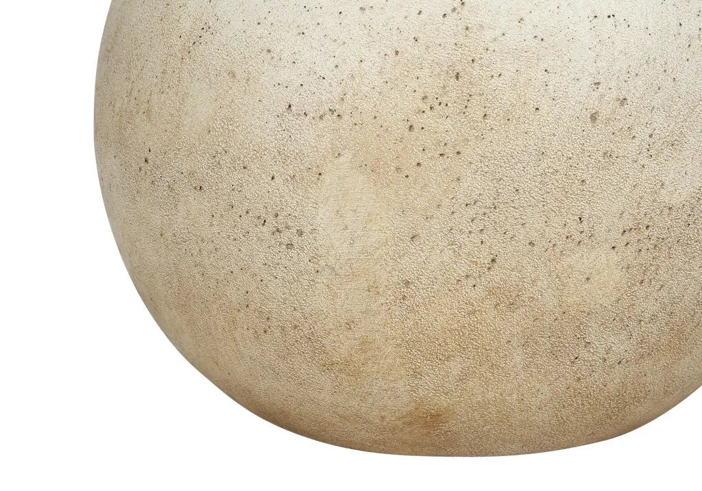 20" Beige Concrete Round Table Lamp With Beige Drum Shade Homeroots Lighting