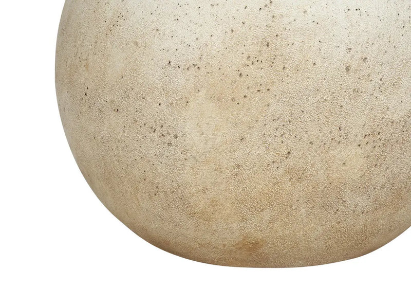 20" Beige Concrete Round Table Lamp With Beige Drum Shade Homeroots Lighting