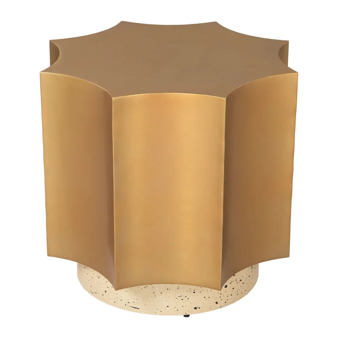 20" Beige Iron Free Form Pedestal End Table Homeroots Living Room