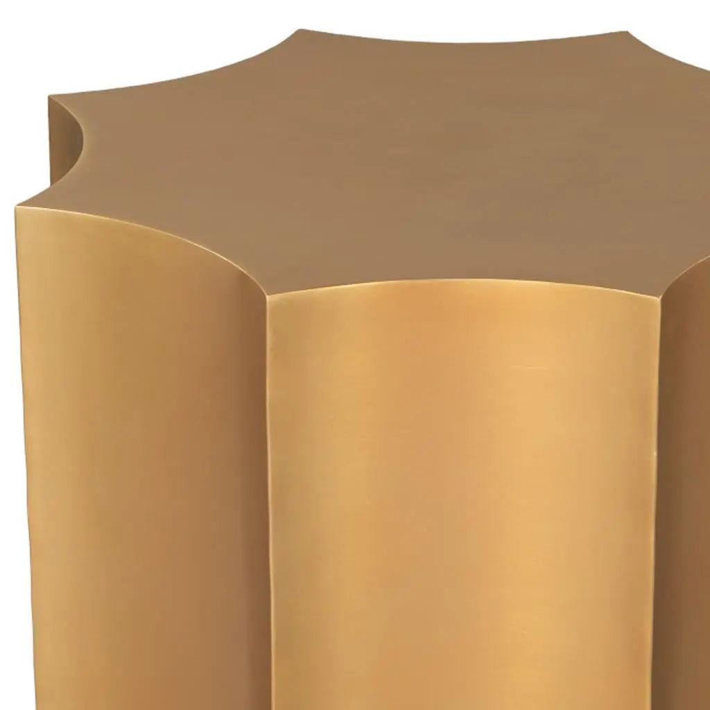 20" Beige Iron Free Form Pedestal End Table Homeroots Living Room