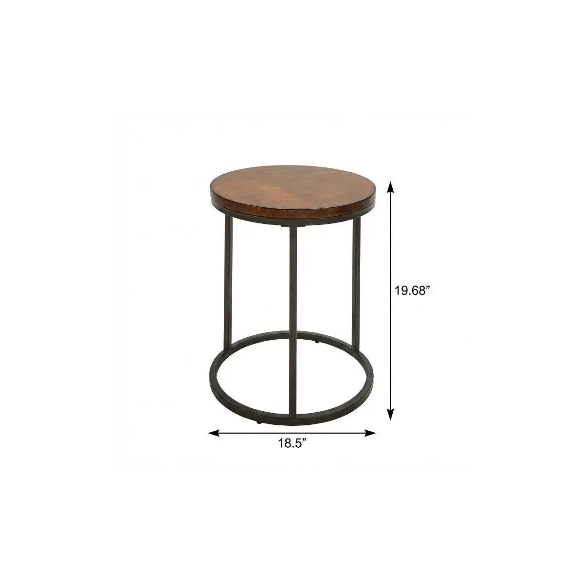 20" Black And Gray Manufactured Wood Square End Table Homeroots Living Room