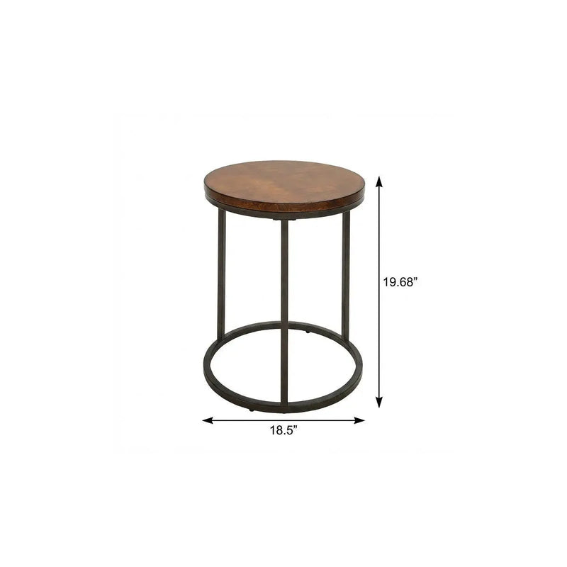 20" Black And Gray Manufactured Wood Square End Table Homeroots Living Room