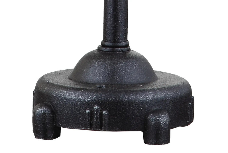 20" Black Geometric Novelty Table Lamp With Drum Shade Homeroots Lighting