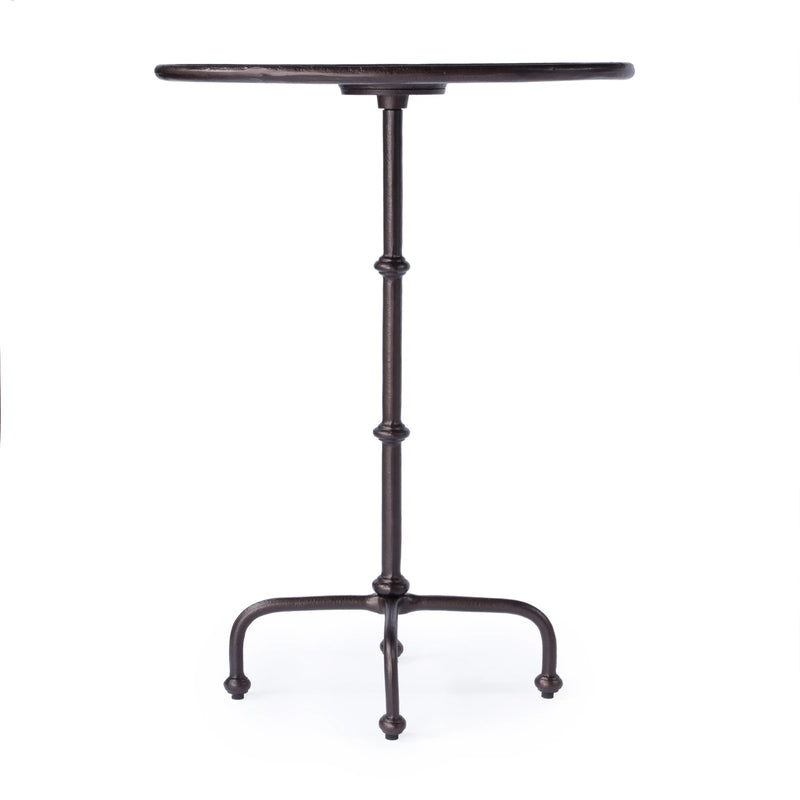 20" Black Oval Aluminum Outdoor Side Table - GreatEagleInc