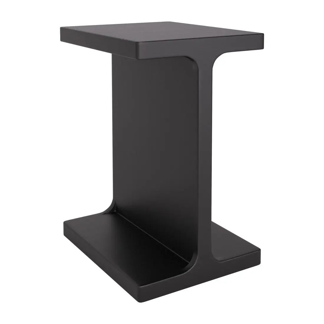 20" Black Solid Wood Pedestal End Table Homeroots Living Room