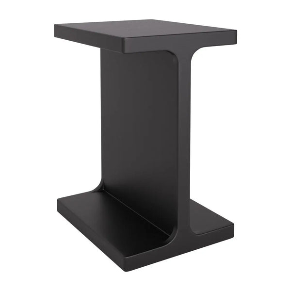20" Black Solid Wood Pedestal End Table Homeroots Living Room