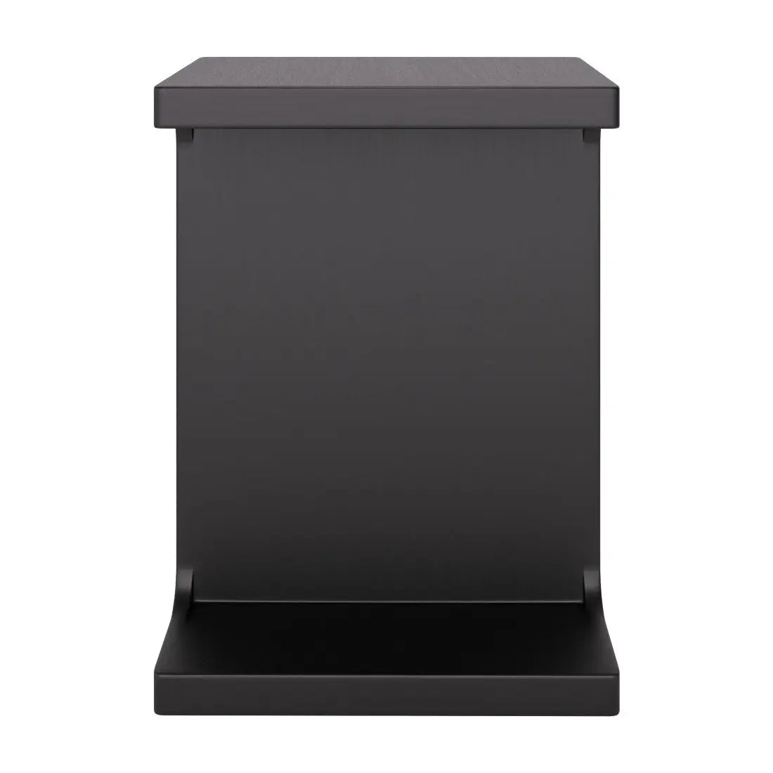 20" Black Solid Wood Pedestal End Table Homeroots Living Room