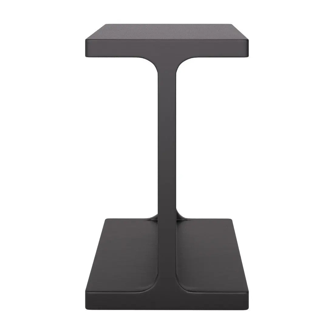 20" Black Solid Wood Pedestal End Table Homeroots Living Room