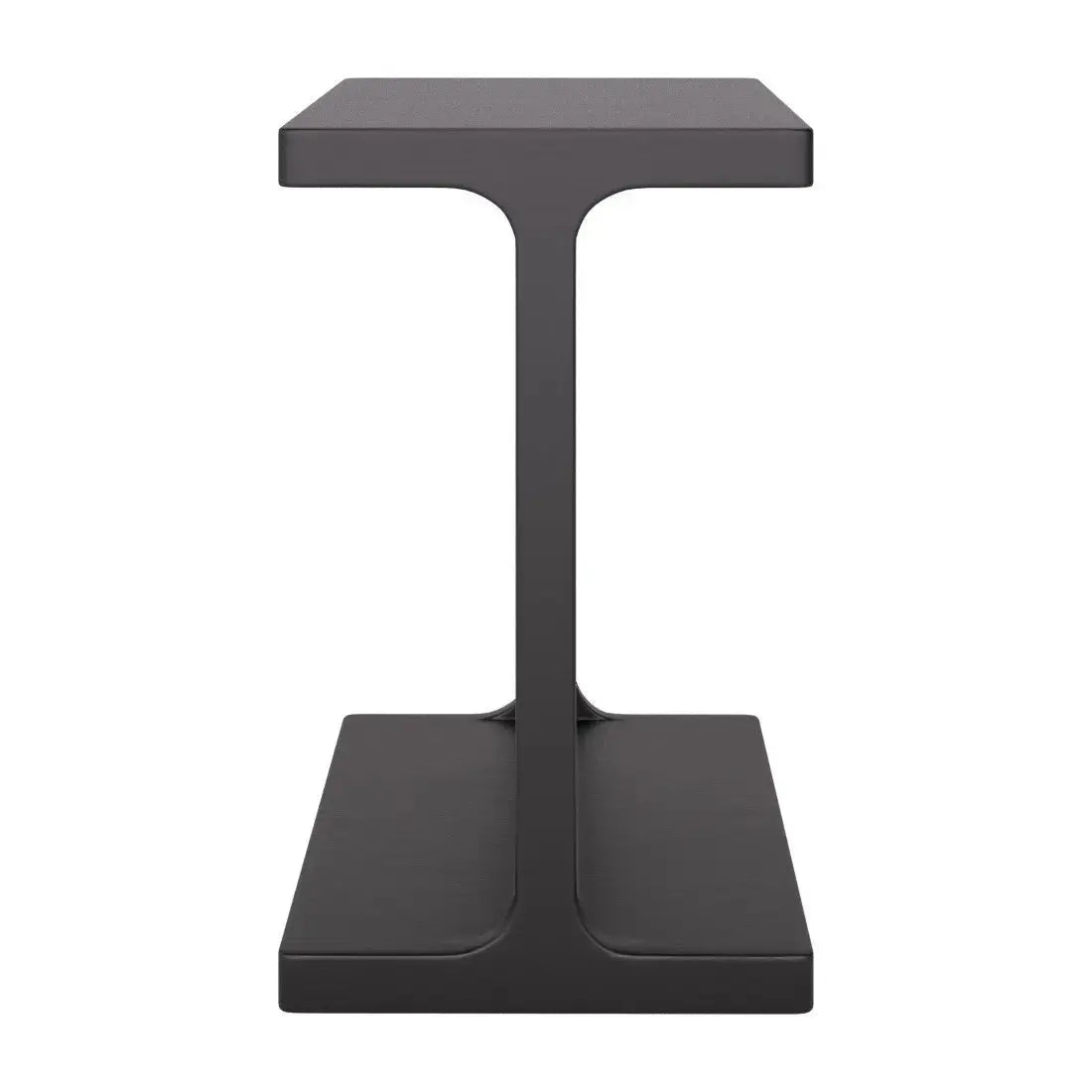 20" Black Solid Wood Pedestal End Table Homeroots Living Room