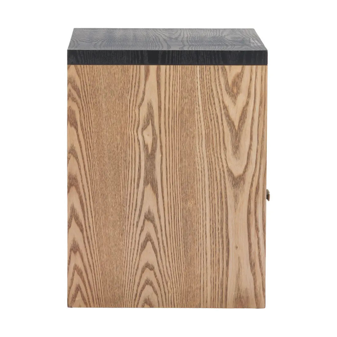 20" Black Wood Free Form Pedestal End Table With Drawer And Shelf Homeroots Living Room