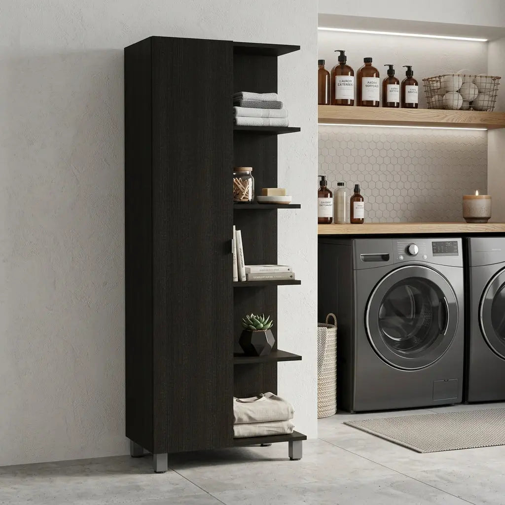 20" Black Wood Freestanding Single Door Bathroom Vanity Homeroots Kitchen & Dining