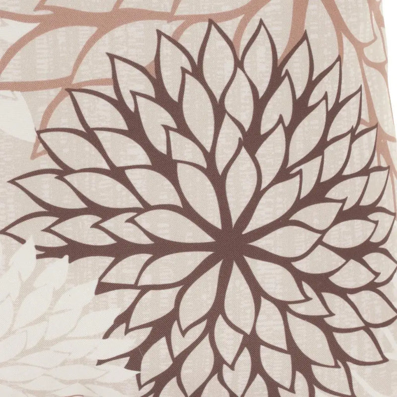 20" Brown Beige and Ivory Floral Indoor Outdoor Throw Pillow Homeroots Outdoor