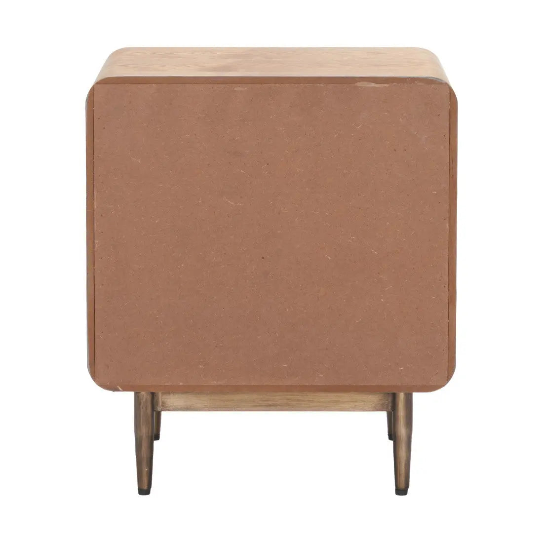 20" Brown Wood Free Form Pedestal End Table With Drawer Homeroots Living Room