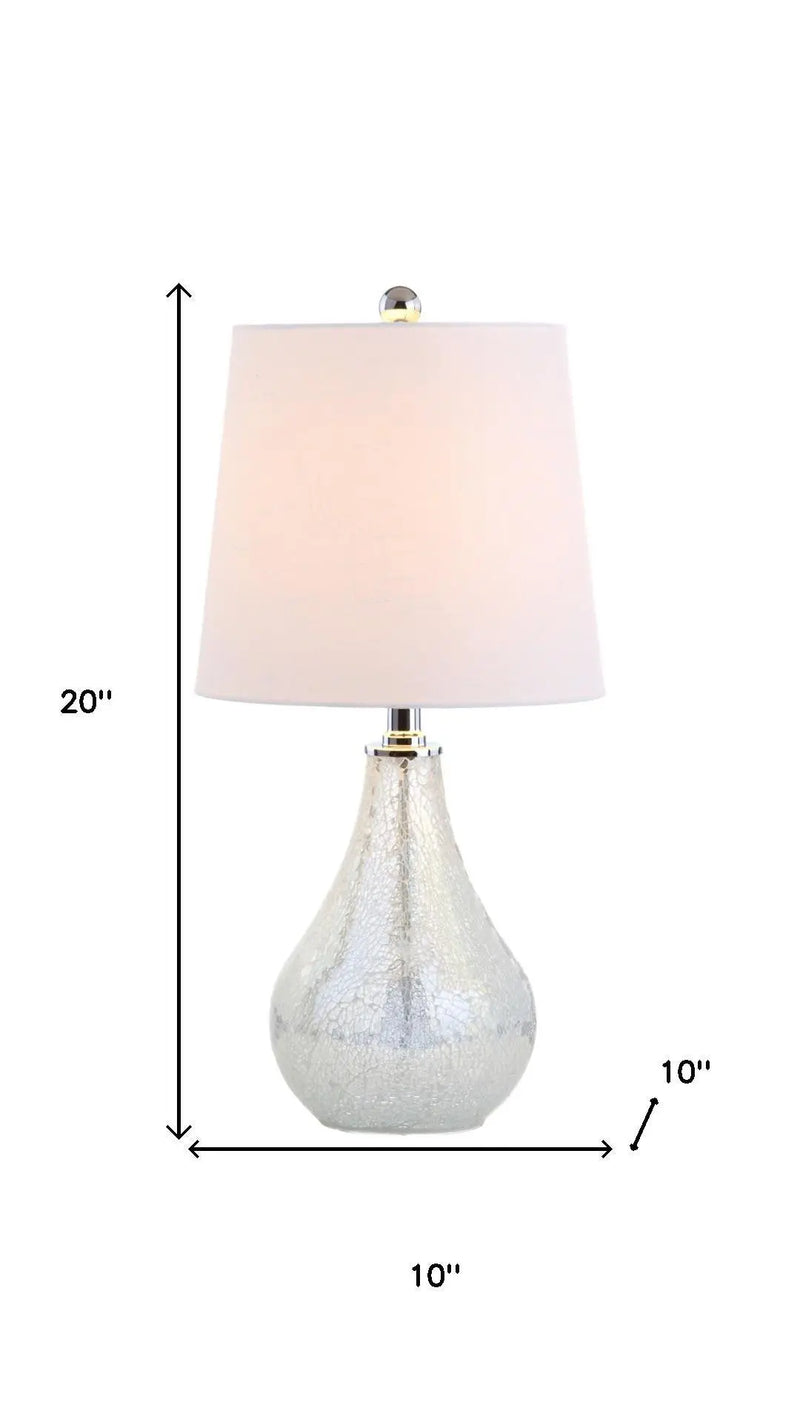 20" Clear Novelty Table Lamp With Drum Shade Homeroots Lighting
