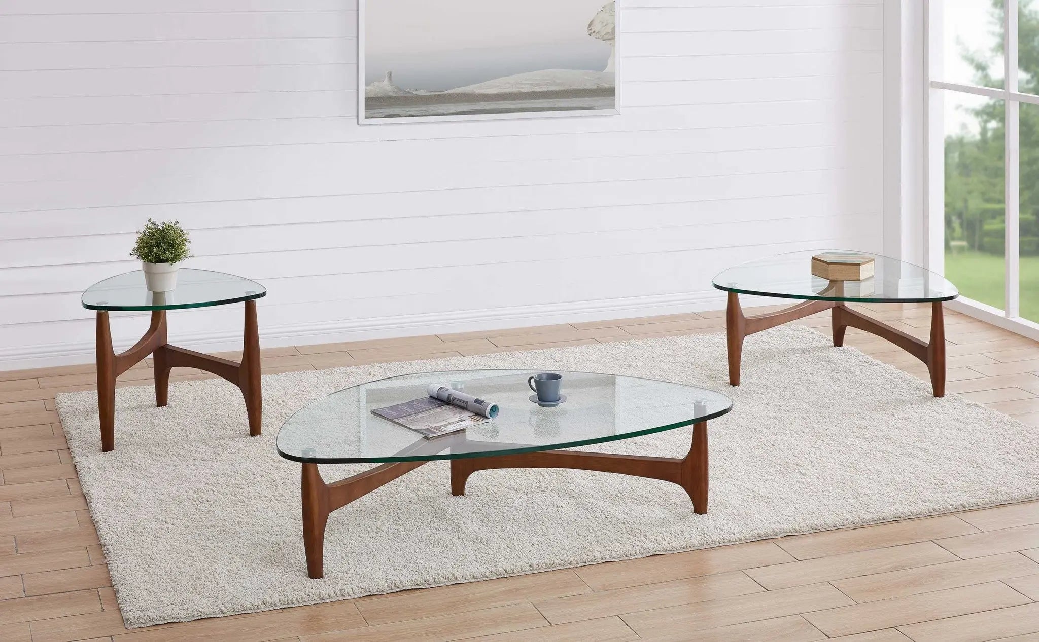 20" Clear Tempered Glass End Table Homeroots Living Room