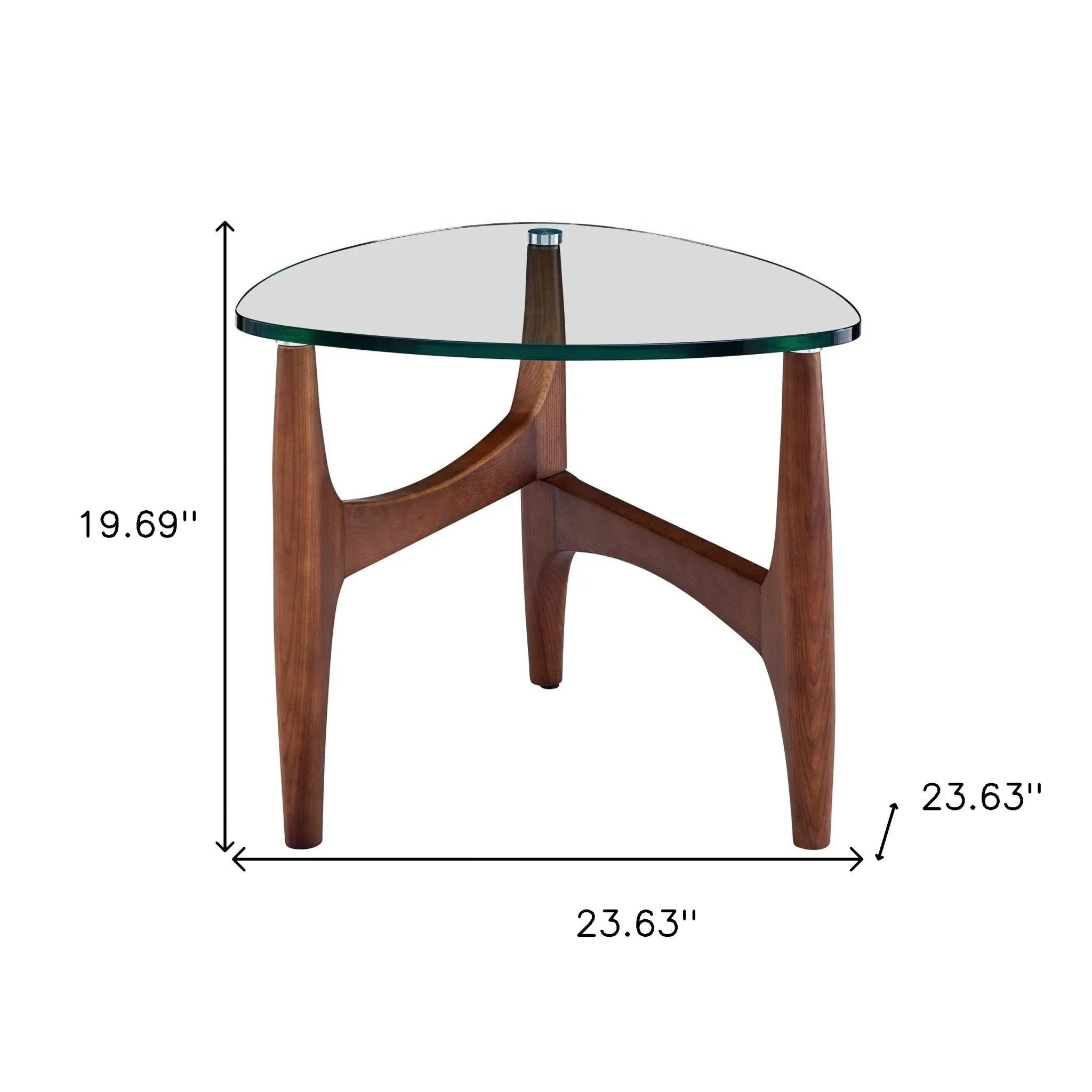 20" Clear Tempered Glass End Table Homeroots Living Room