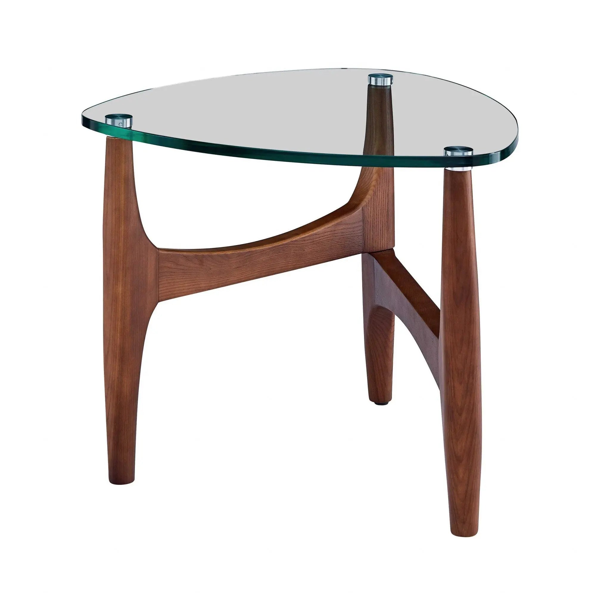 20" Clear Tempered Glass End Table Homeroots Living Room