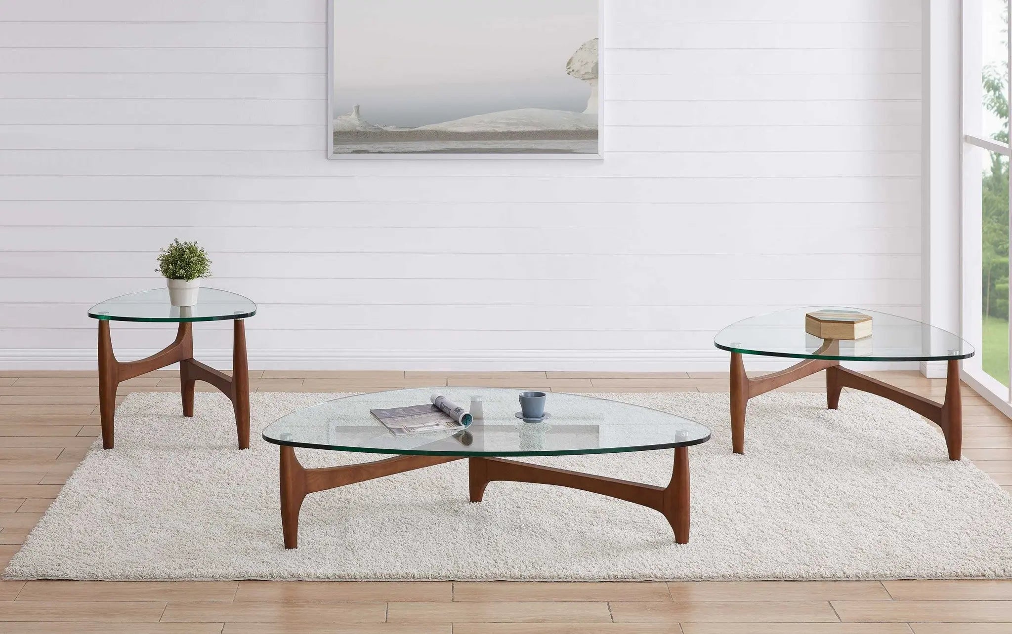 20" Clear Tempered Glass End Table Homeroots Living Room