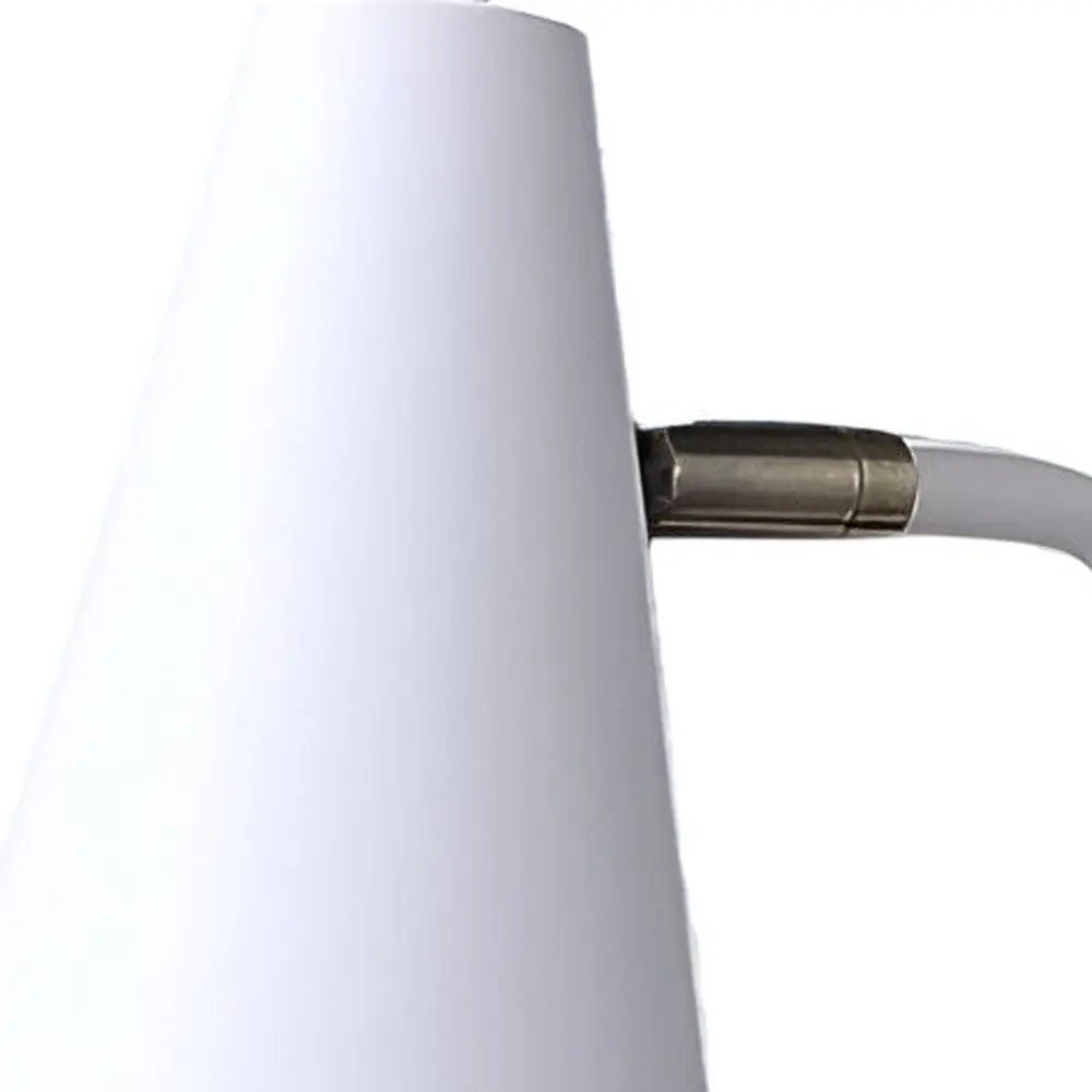 20" Compact White Metal Desk Lamp Homeroots Lighting