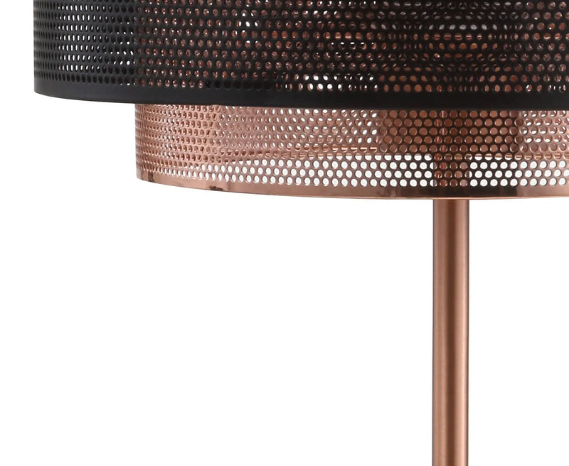 20" Copper Table Lamp With Cylinder Shade Homeroots Lighting