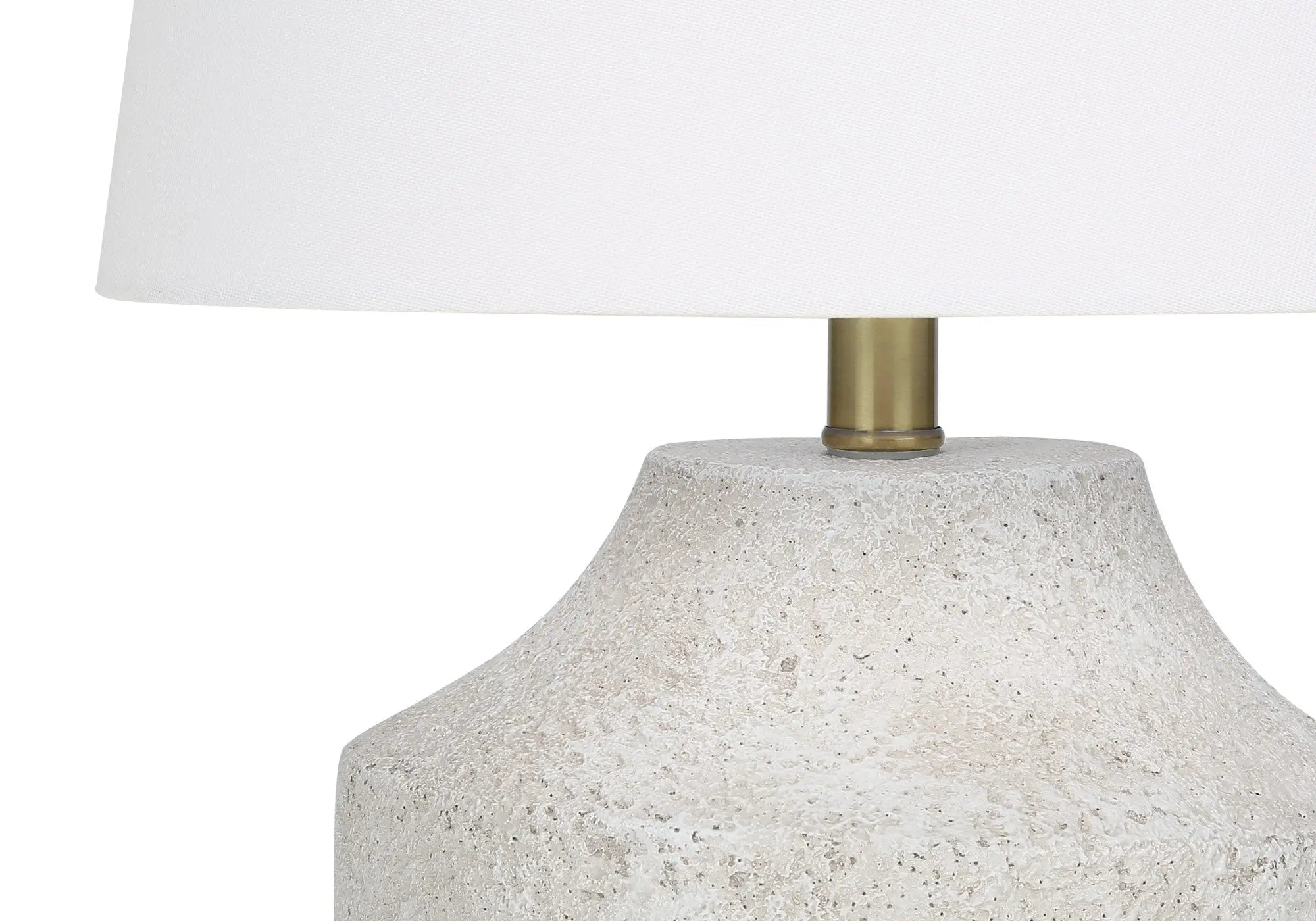 20" Cream Concrete Urn Table Lamp With Cream Empire Shade Homeroots Lighting