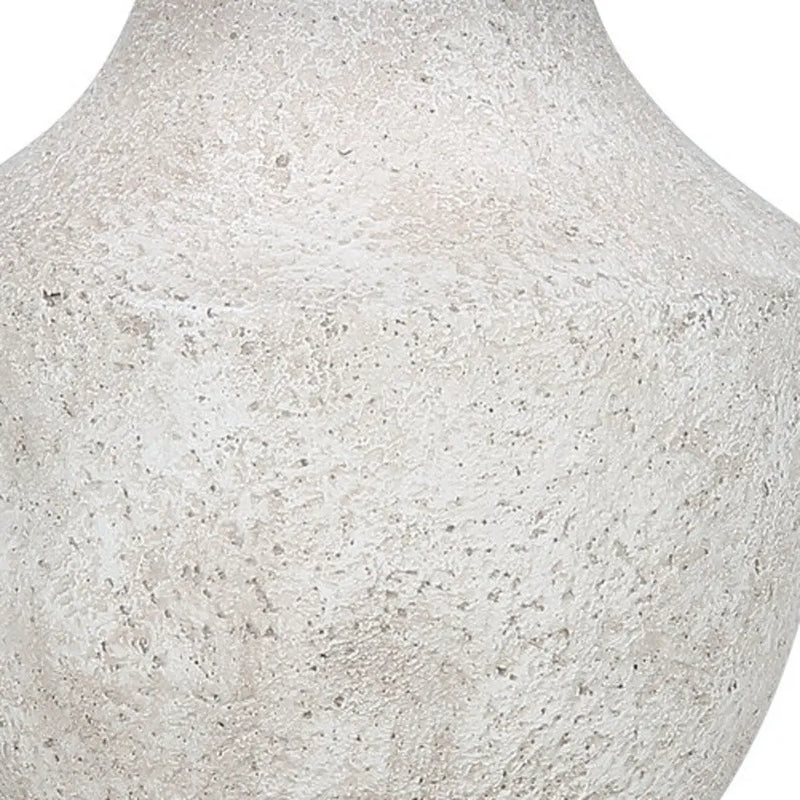 20" Cream Concrete Urn Table Lamp With Cream Empire Shade Homeroots Lighting