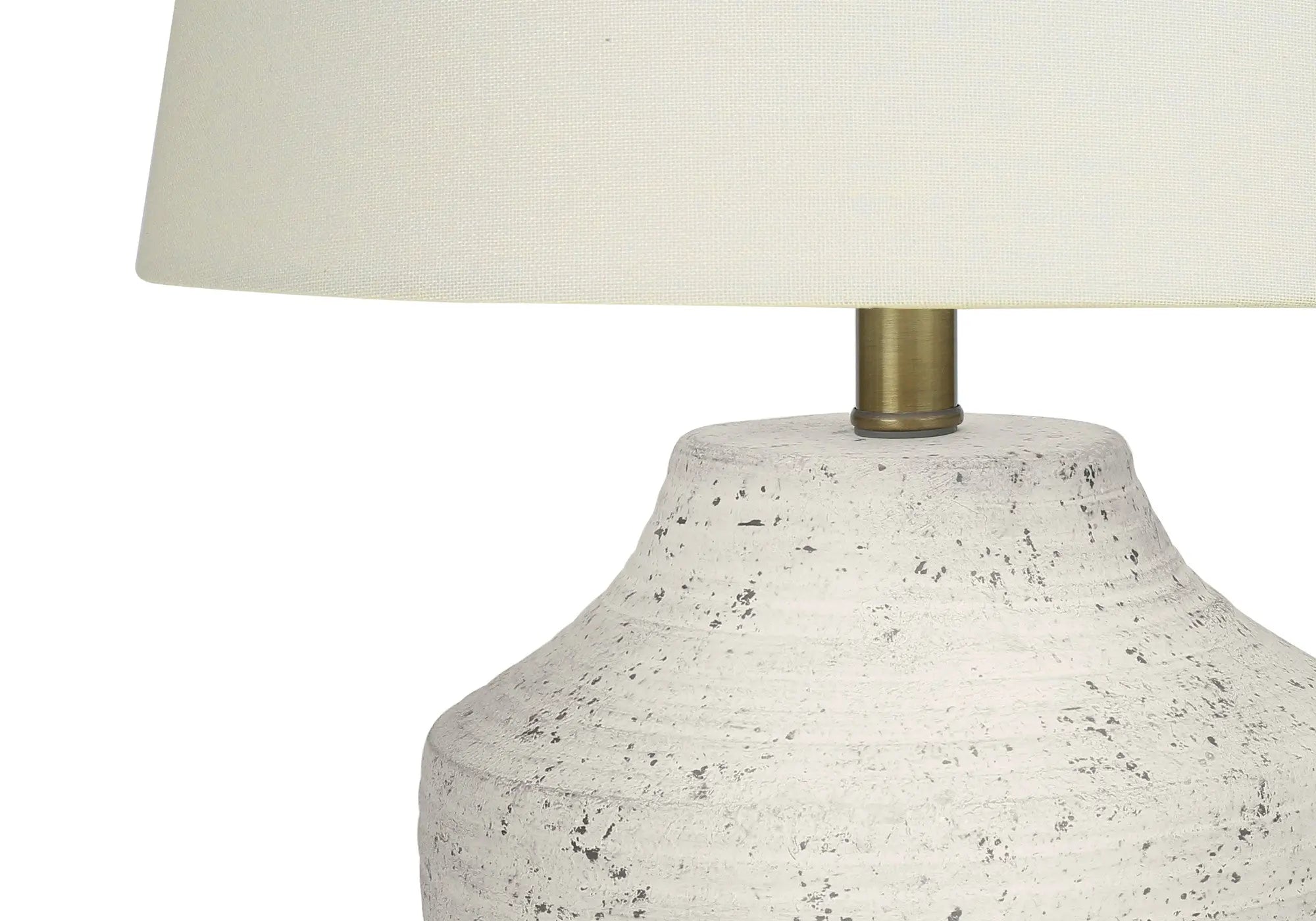 20" Cream Concrete Urn Table Lamp With Cream Empire Shade Homeroots Lighting