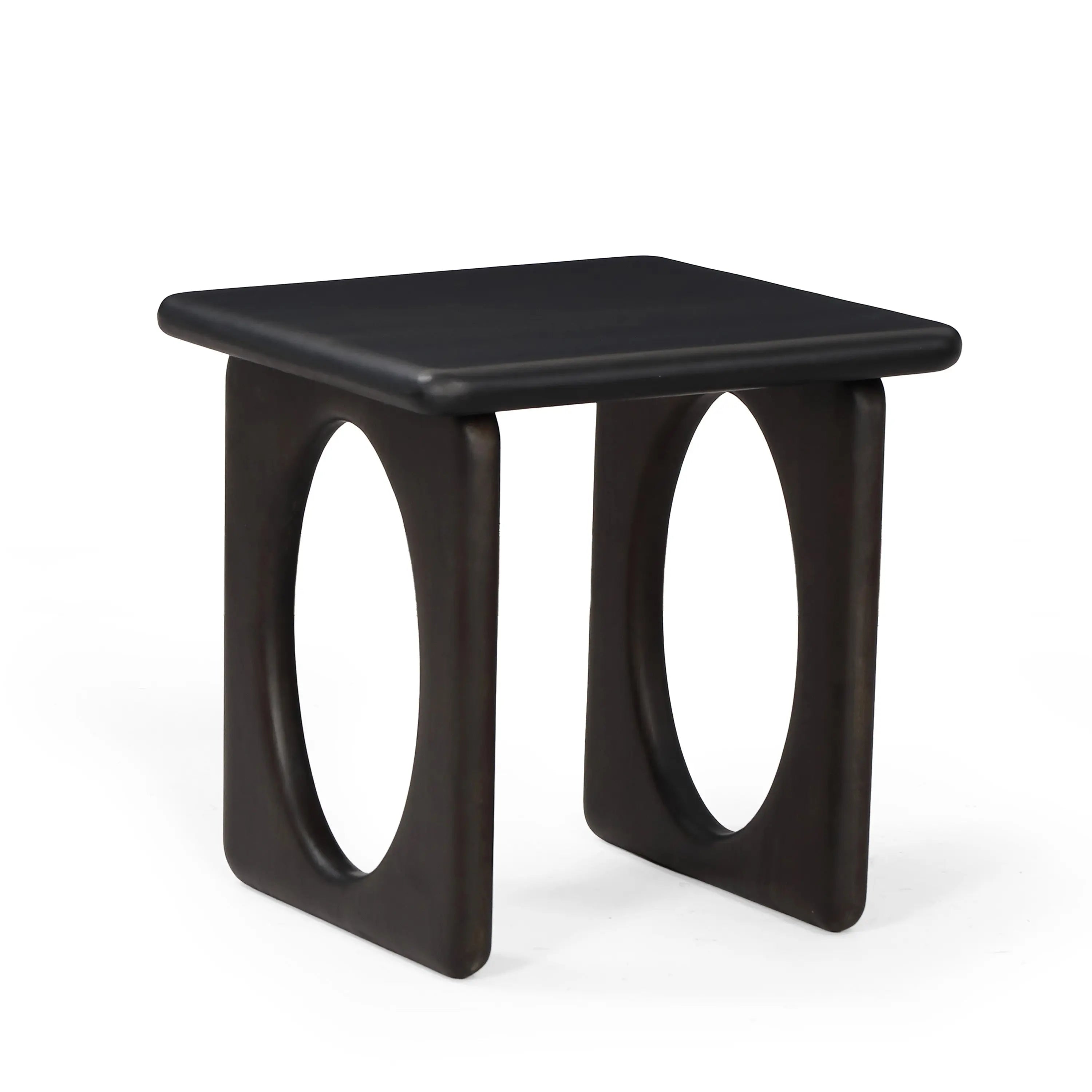 20" Espresso Solid Wood Square Frame End Table Homeroots Living Room