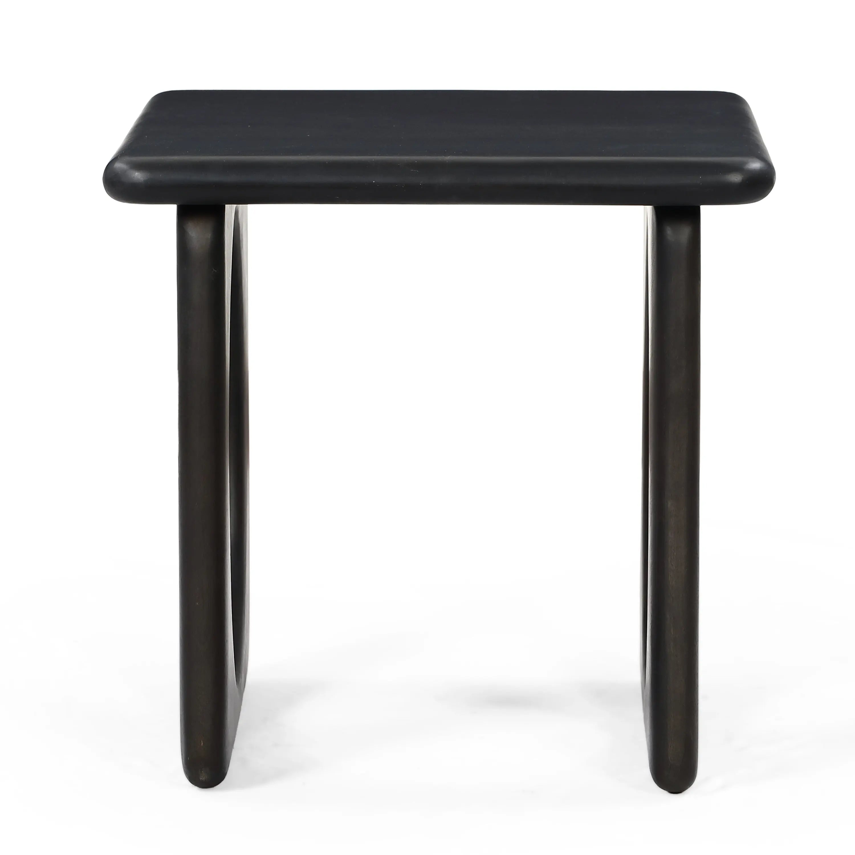 20" Espresso Solid Wood Square Frame End Table Homeroots Living Room