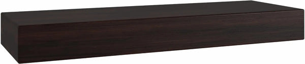 20" Espresso Wood Wall Mounted Floating Shelf Homeroots Organization