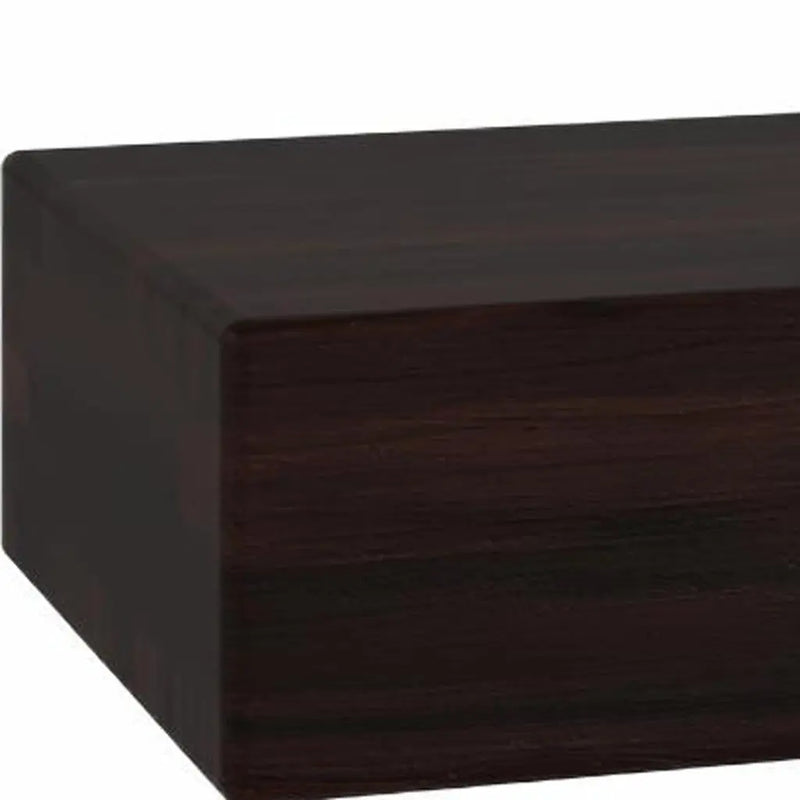 20" Espresso Wood Wall Mounted Floating Shelf Homeroots Organization