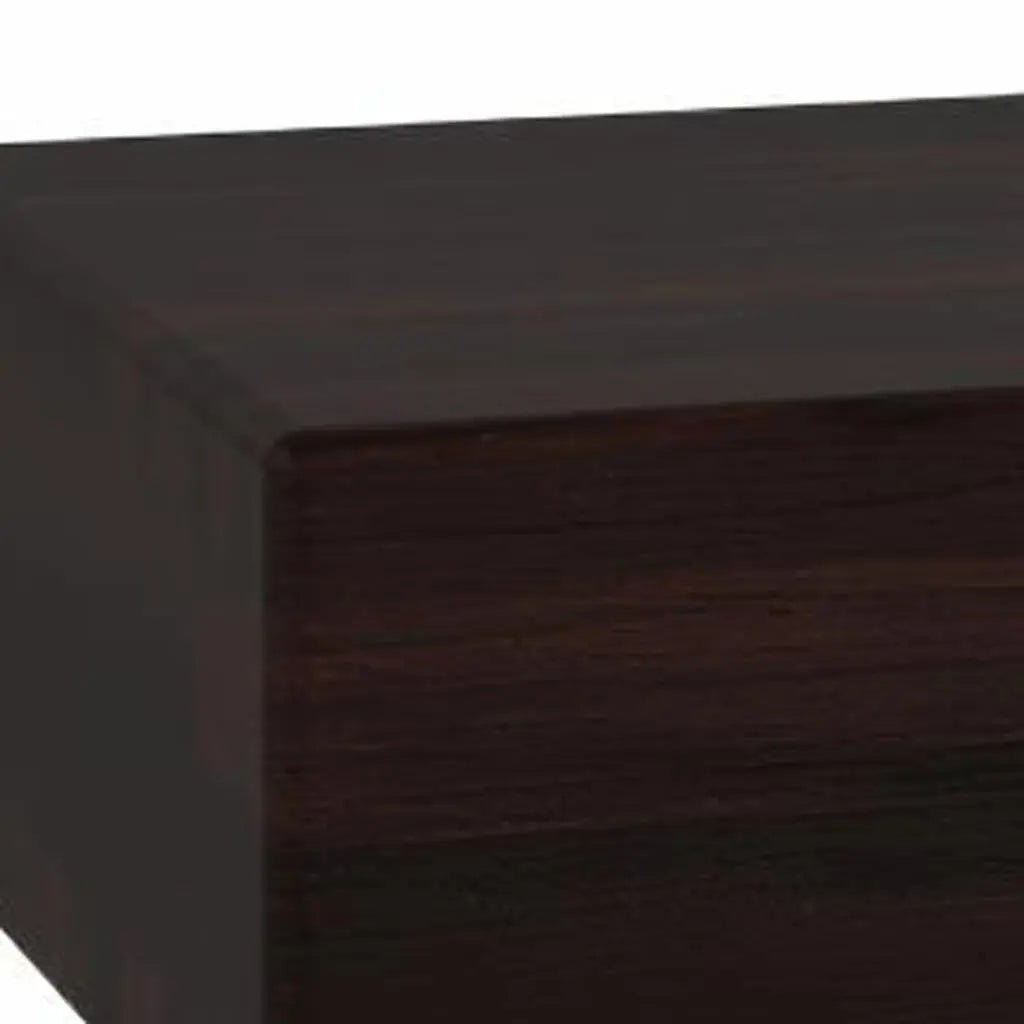 20" Espresso Wood Wall Mounted Floating Shelf Homeroots Organization