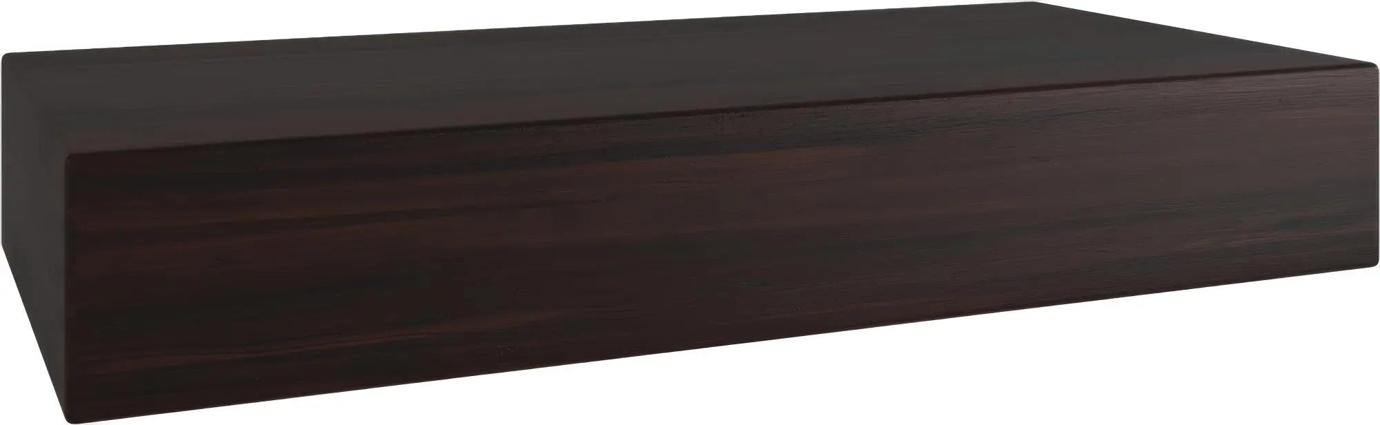 20" Espresso Wood Wall Mounted Floating Shelf Homeroots Organization