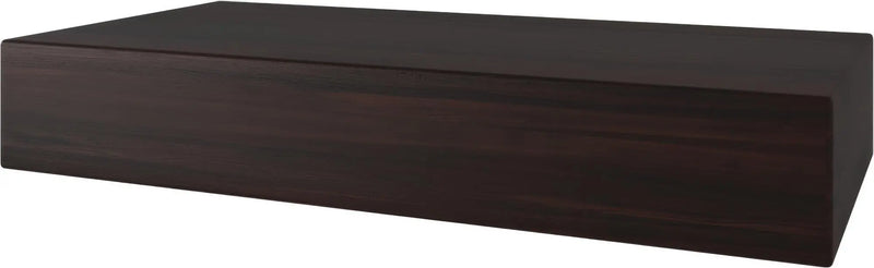 20" Espresso Wood Wall Mounted Floating Shelf Homeroots Organization