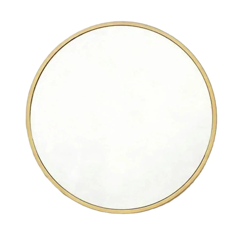 20" Gold Aluminum Round Framed Accent Mirror Homeroots Bed & Bath