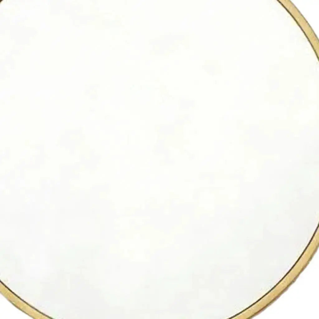 20" Gold Aluminum Round Framed Accent Mirror Homeroots Bed & Bath