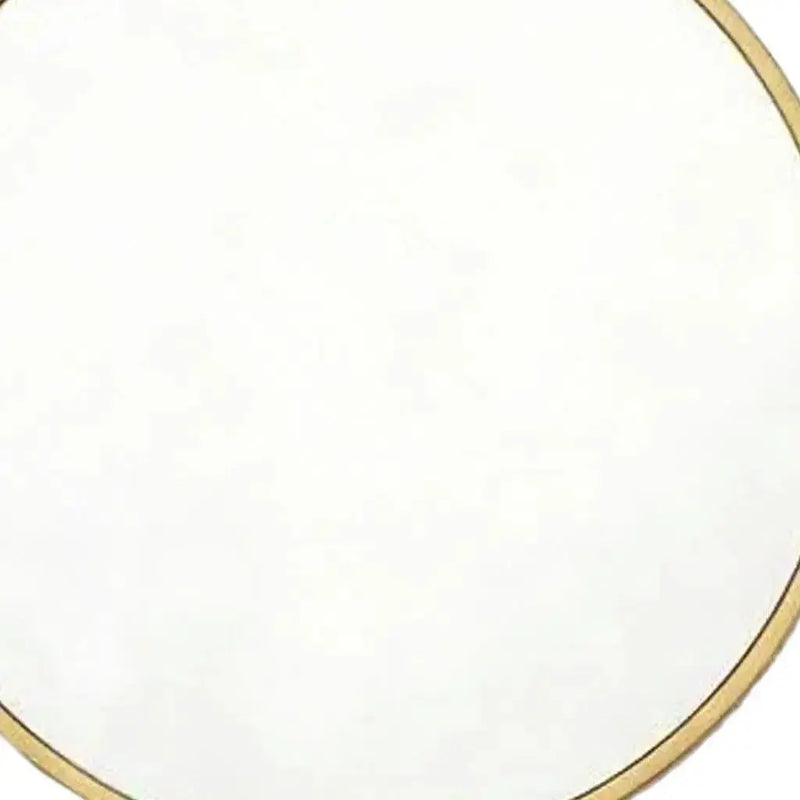 20" Gold Aluminum Round Framed Accent Mirror Homeroots Bed & Bath