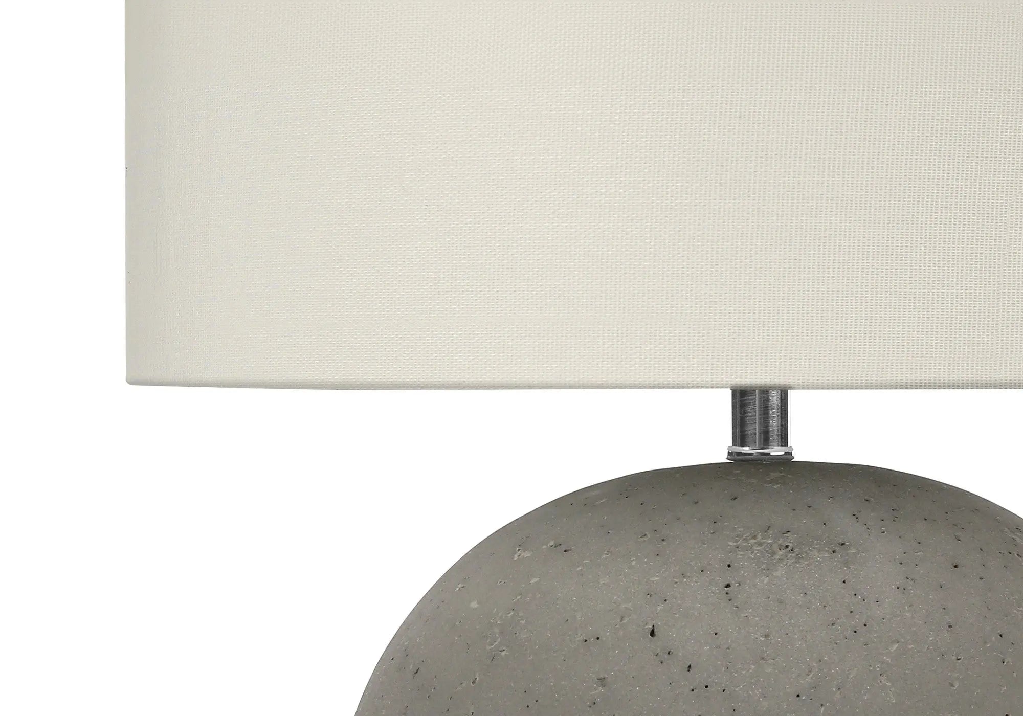 20" Gray Concrete Round Table Lamp With Ivory Drum Shade Homeroots Lighting