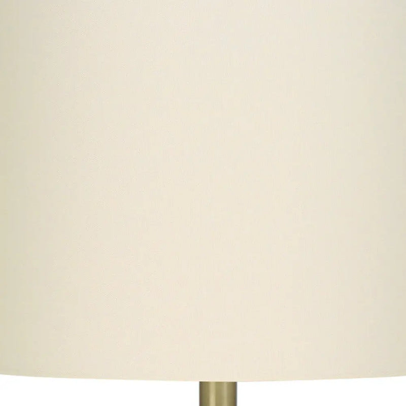 20" Gray Concrete Round Table Lamp With Ivory Drum Shade Homeroots Lighting